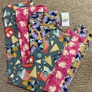 BNWT Lularoe Disney TC Leggings Bundle
